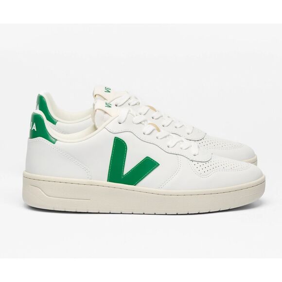 Veja V-10 LEATHER WHITE EMERAUDE - Picture 1 of 7